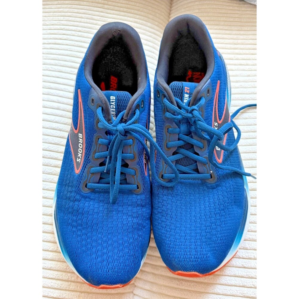 Brooks Glycerin 21 Men’s Running Shoes Blue Opal Nasturtium 13 EUC Sneakers